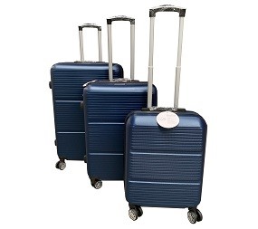 Koffer - Trolley Set 3-tlg. Hartschale blau