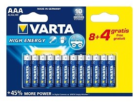 R Varta High Energy AAA BLI 8+4