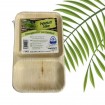 R Einweg Teller 25x15 cm 2-geteilt 6er Pack, Palmenblatt