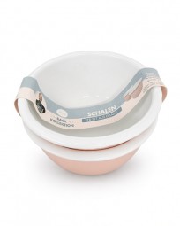 R Emaille Schale 2er Pack, peach parfait