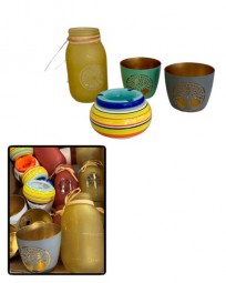 R Mischsortiment - Vase, Teelichthalter, Sturmaschenbecher etc.