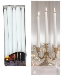 Kerze - Spitzkerzen 10er Pack weiß