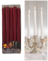 Kerze - Spitzkerzen 10er Pack bordeaux