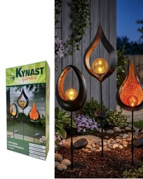 Solar LED Leuchtskulptur- Gartenstecker Firebal H x 93 cm
