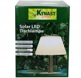 Solar LED Tischlampe Ø 20 x H 28 cm, silber