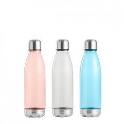Trinkflasche Kunststoff/Edelstahl 650 ml, 3 Farben