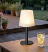 Solar LED Tischlampe Ø 15 x H 31 cm, schwarz