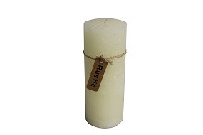 Kerze Rustic Ø7x18cm, creme