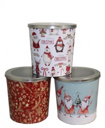 W Gebäckdose mit transparentem Deckel, 3 versch. Designs