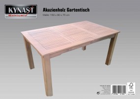 Gartentisch aus Akazienholz 150 x 90 cm