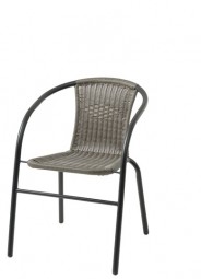 Bistrostuhl Polyrattan, schlamm-braun