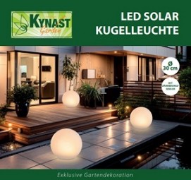 Solar Kugelleuchte LED Ø 30 cm