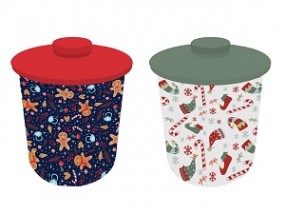 W Gebäckdose 2er Set rund, 2 versch. Designs