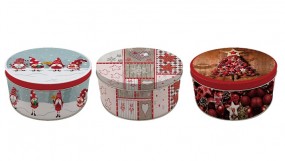 W Gebäckdose 3er Set rund, 3 versch. Designs