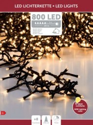 W Lichterkette 800 LED innen/außen, 8 Funktionen, mit Timer, strombetrieben