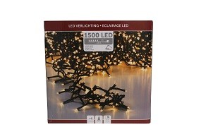 W Lichterkette 1500 LED innen/außen, 8 Funktionen, mit Timer, strombetrieben