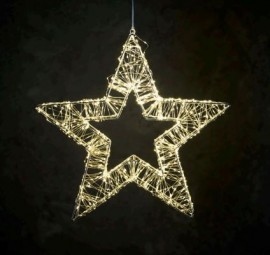 W Metallstern-3D 860 LED, H x 50 cm, mit Timer W Metallstern-3D 860 LED, H x 50 cm, mit Timer