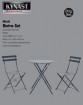 Bistro-Set 3tlg. anthrazit