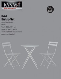 Bistro-Set 3-tlg. weiß