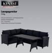 Lounge-Eckgarnitur Rattan 3tlg. inkl. Kissen