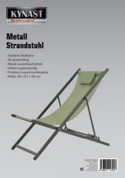 Strandstuhl aus Metall grün/anthrazit