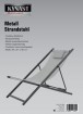 Strandstuhl aus Metall hellgrau/anthrazit