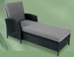 Gartenliege Rattanoptik mit Pumpfunktion inkl. Polsterkissen