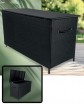 Kissenbox XXL Rattanoptik auf Rädern, schwarz