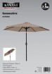 Sonnenschirm mit Kurbel und Kippfunktion Ø 2,5 m taupe