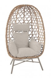 Lounge-Sessel inkl. Sitzpolster, beige