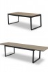 Gartentisch ausziehbar 200/298x95x75 cm mit Nonwood-Tischplatte, teaklook