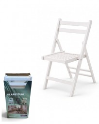 Klappstuhl aus Holz 44x59x79cm, weiß