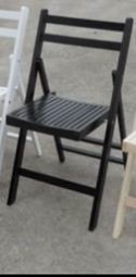 Klappstuhl aus Holz 45x53,5x80,5 cm schwarz