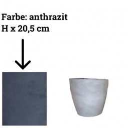 Pflanztopf Smooth Ø 22,5 x H 20,5 cm anthrazit