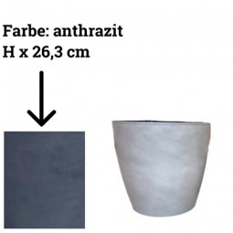 Pflanztopf Smooth Ø 28,5 x H 26,3 cm anthrazit