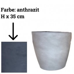 Pflanztopf Smooth Ø 35,5 x H 35 cm anthrazit