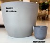 Pflanztopf Ø 52 x H 40 cm taupe