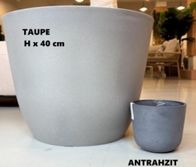 Pflanztopf Ø 52 x H 40 cm taupe