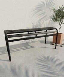 Gartenbank L x 105 cm schwarz