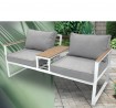 Gartenbank 2-Sitzer mit Mitteltisch Inkl. Sitzkissen
