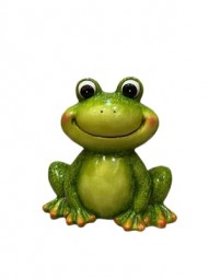 G Deko Frosch ca. H x 25 cm, glasiert