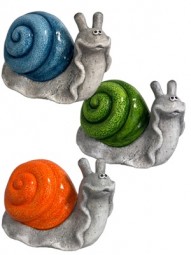G Deko Schnecke Rikke H x 22 cm in 3 Farben, glasiert