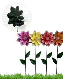 Solarstecker Metall Blume Hx49,5 cm in 4 Farben