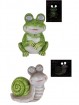 Solar Dekofiguren Schnecke & Frosch, glasiert