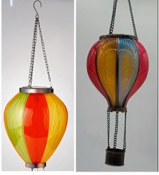 Solar Heißluftballon Lx47cm in 2 versch. Designs