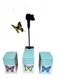 Solar fliegender Schmetterling auf Stab in 3 Farben