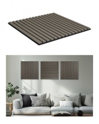 Akustikpaneele 60,5 x 60 x 1,8 cm hellgrau