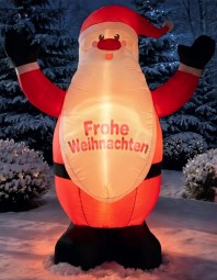 W Weihnachtsmann mit LED, H x 200 cm, selbstaufblasbar
