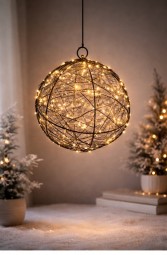 W Deko Leuchtkugel Ø 18 cm, 140 LED mit Timer