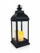 Laterne inkl. 3 LED Kerzen H x 60 cm schwarz, mit Timer